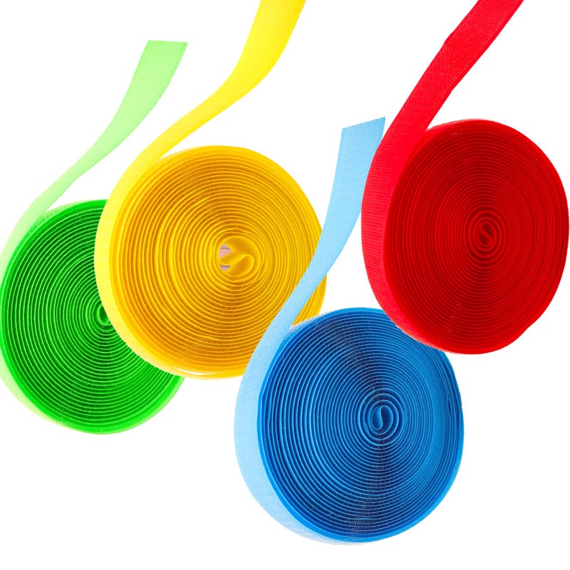 WAHXIAOSW 4 Rolls 100 Feet Carpet Marker Strips for Classroom Teachers and Social Distancing Nylon Carpet Strips Carpet Spots Strips Floor Carpet Markers Preschool and Kindergarten Childhood Education Seating - Image 1